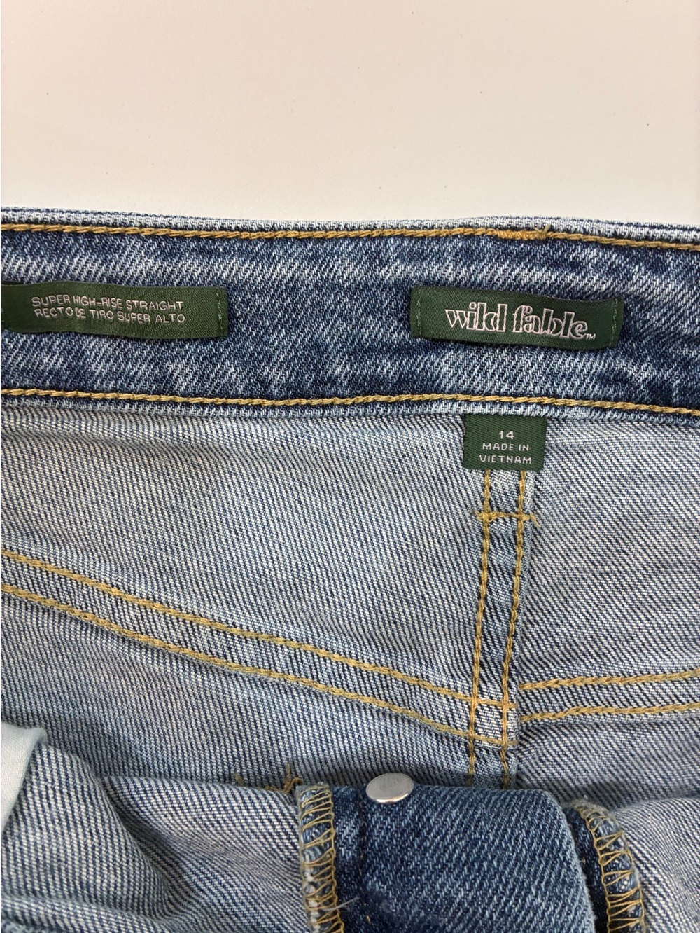 wild fable Super High rise‎ Light Blue Straight Leg Jeans